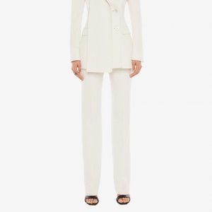 Alexander McQueen - Grain De Poudre Long Cigarette Trouser - Soft White